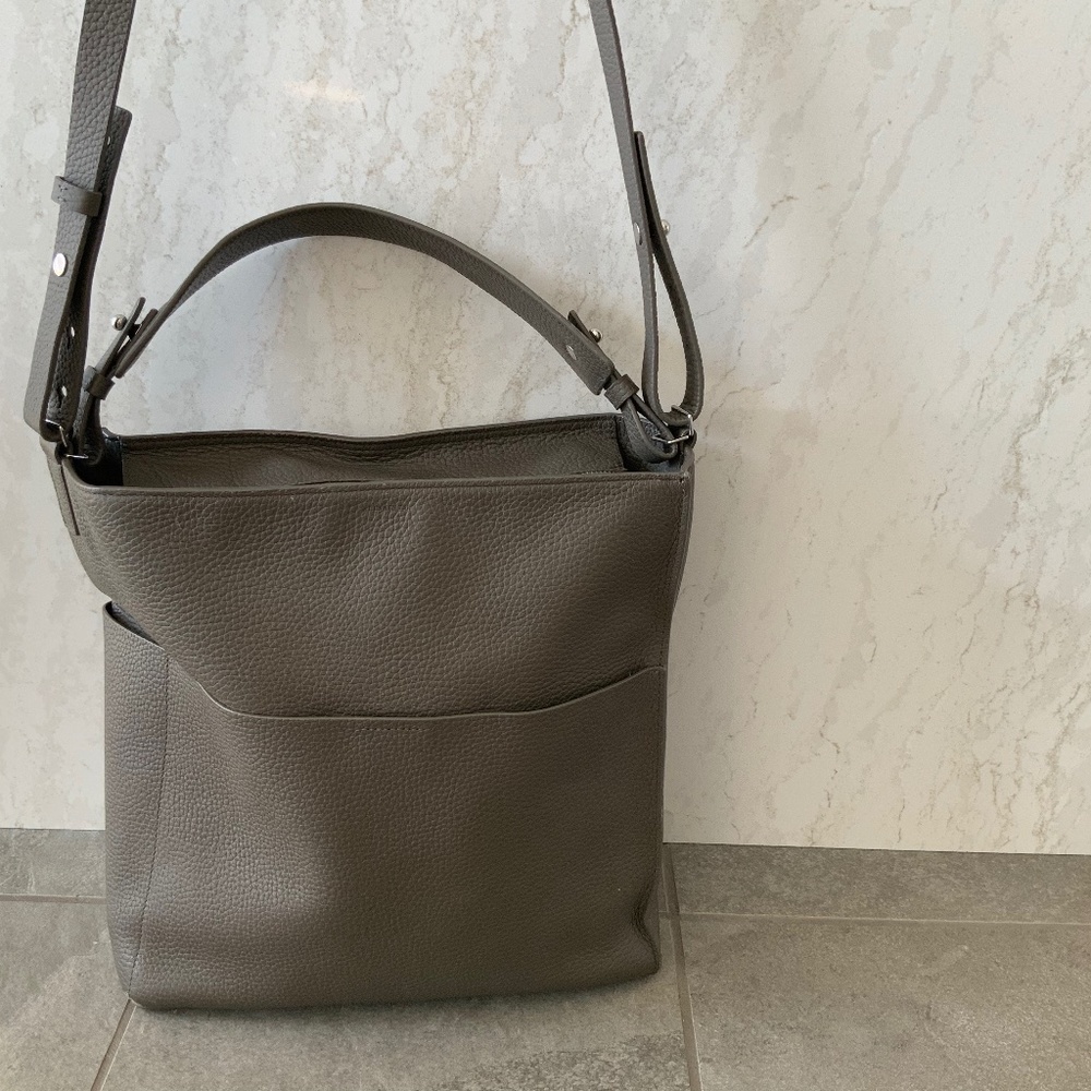 All Saints Leather shoulder tote crossbody strap messenger